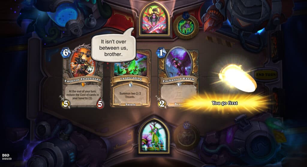 Illidan versus Malfurion in Hearthstone (Image via Blizzard Entertainment)
