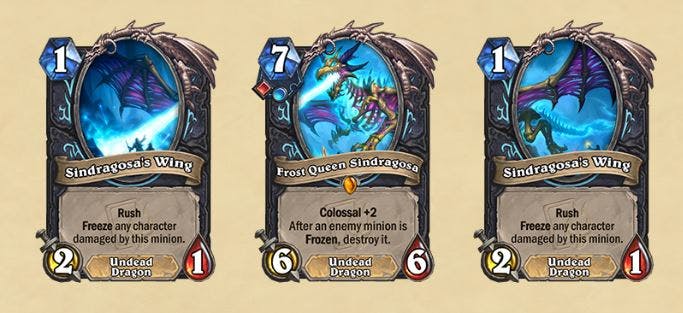 Frost Queen Sindragosa new Hearthstone Colossal minion from Return to Naxxramas Miniset