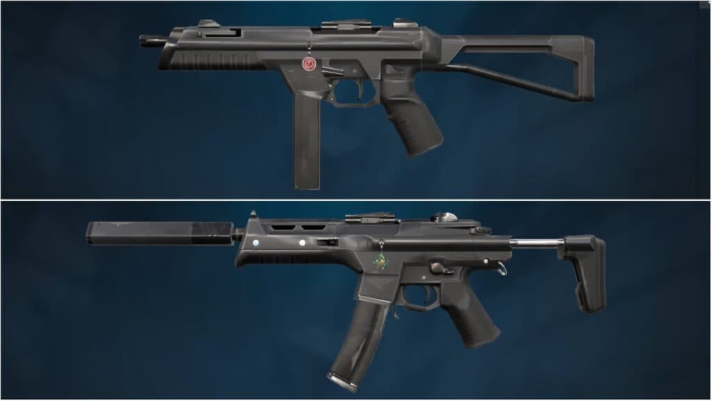 All of the SMGs in VALORANT (Image via Esports.gg)