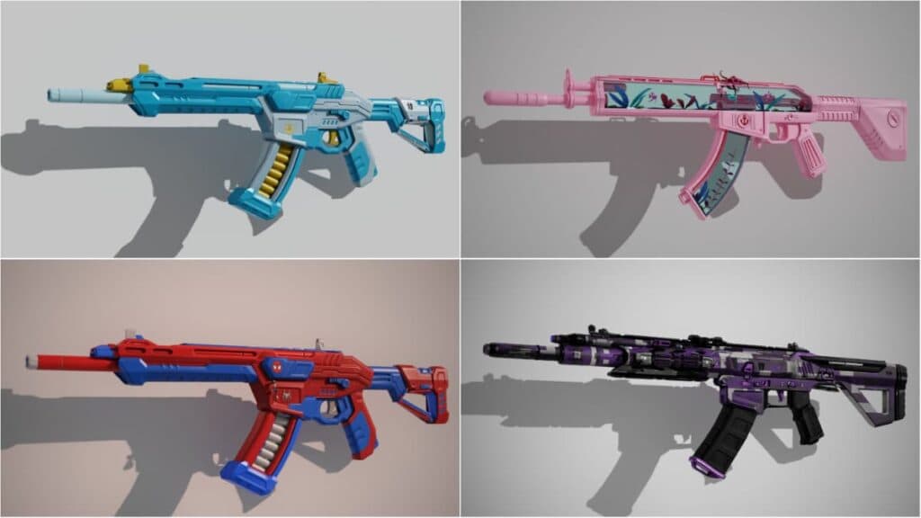 A few examples of Vegod's VALORANT skin designs (Image via Vegod)