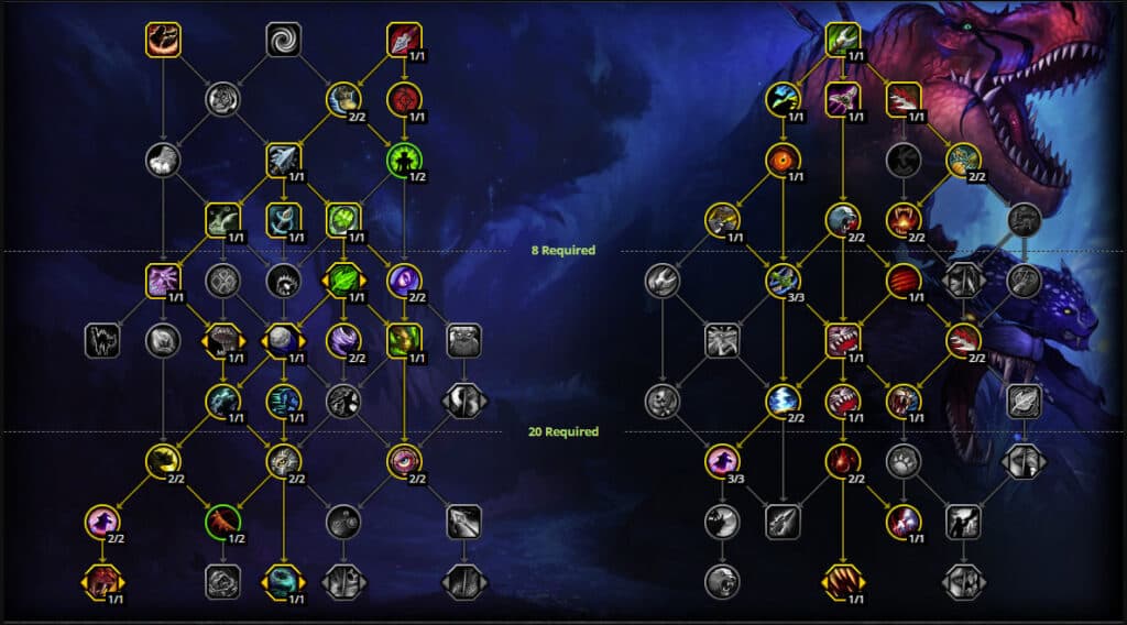 <a href="https://www.wowhead.com/talent-calc/hunter/beast-mastery/DANBJFVQYFkUKpBECQUMVUmg0BiU4AQQBQ" target="_blank" rel="noreferrer noopener nofollow"><em>Click here for this particular build.</em></a>