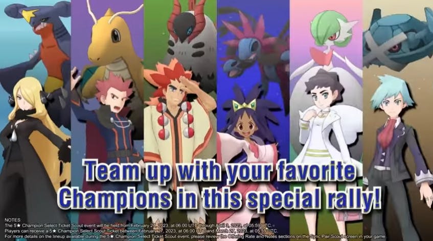 Pokémon Masters EX trainers (Image via The Pokémon Company)