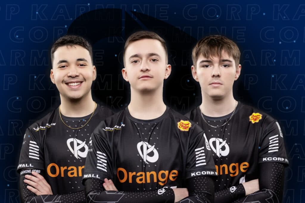 Karmine Corp's RLCS 2022-23 roster (Image via Esports.gg)