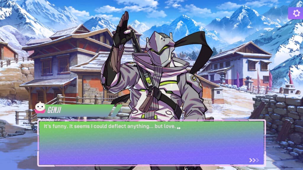 Overwatch 2 dating sim Genji path (Image via Blizzard Entertainment)