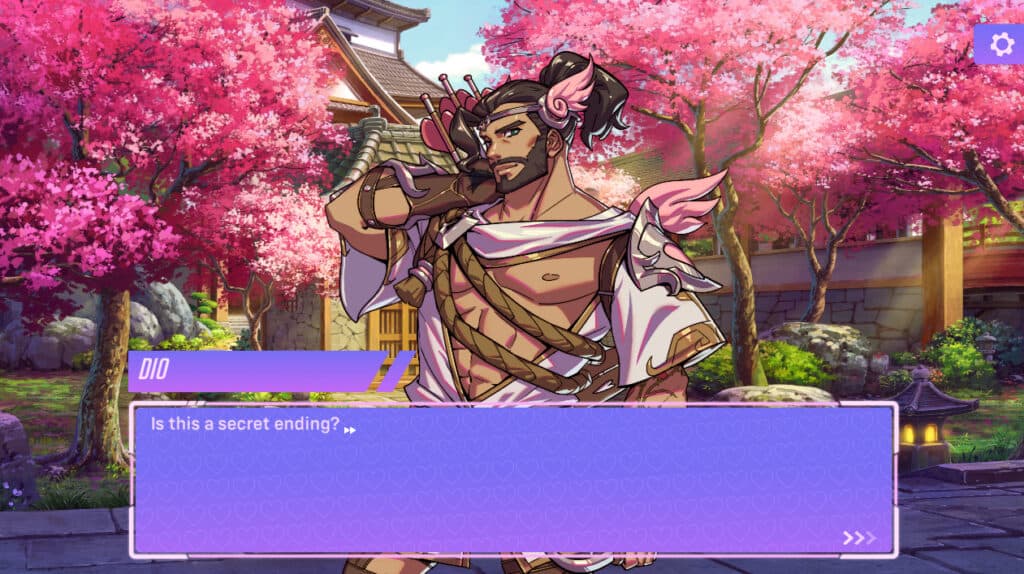 Cupid Hanzo in the Overwatch 2 dating sim (Image via Blizzard Entertainment)