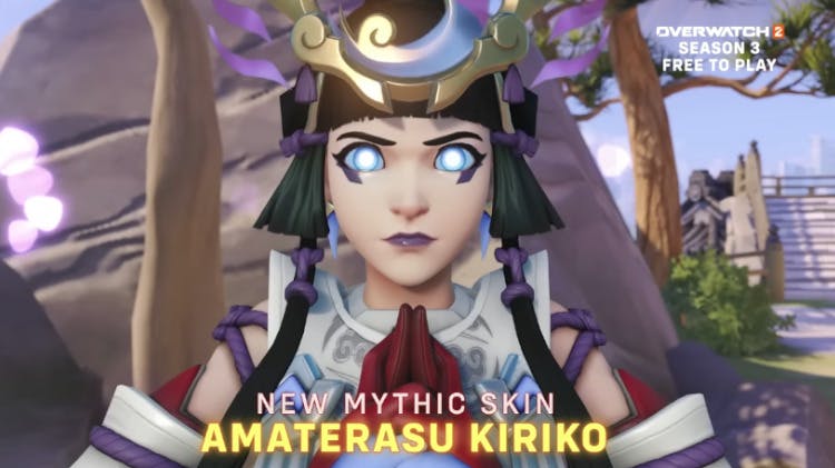 Amaterasu Kiriko mythic skin screenshot (Image via Blizzard Entertainment)