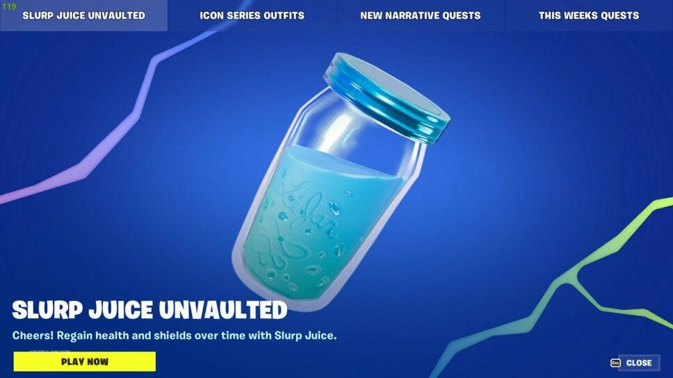 Slurp Juice returns to Fortnite; An item that hasn’t been in-game since Chapter 1 cover image
