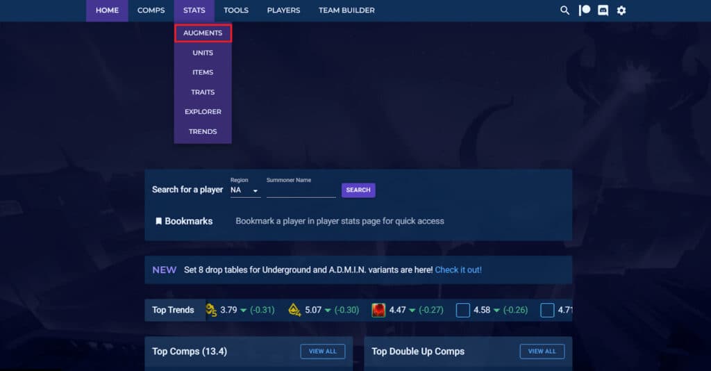 TFT augments tutorial (Image via Tactics.tools)