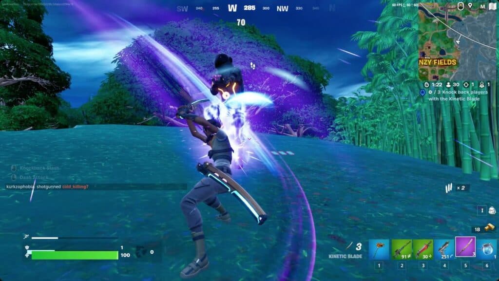 Fortnite Kinetic Blade attack via Polygon