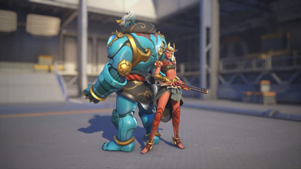 The Raijin Ashe skin in Overwatch 2 (Image via Blizzard Entertainment)