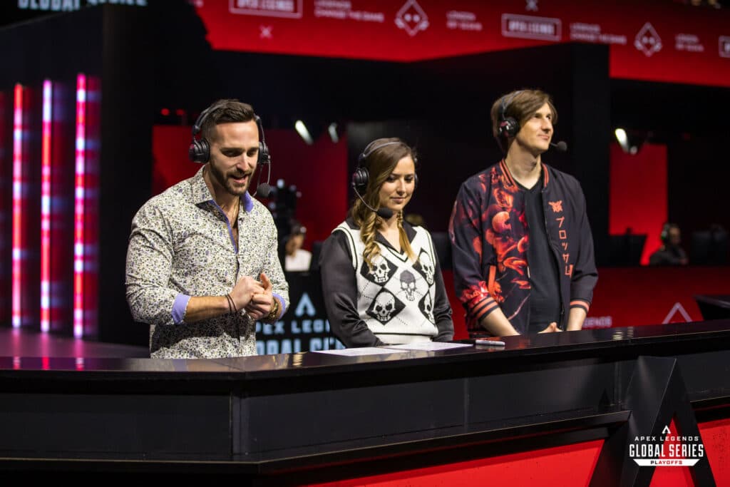 Falloutt on the ALGS casting desk in London (Photo EA/Joe Brady)