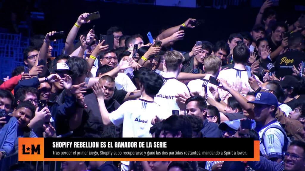 Shopify Rebellion after the series win.