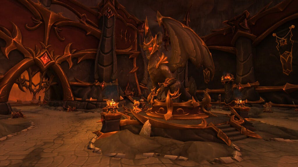 Aberrus, the Shadowed Crucible raid environment screenshot (Image via Blizzard Entertainment)