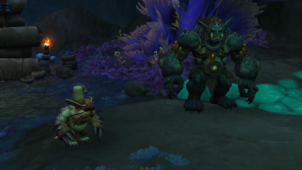 Niffen and Drogbar in the Zaralek Cavern (Image via Blizzard Entertainment)