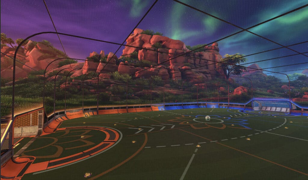 Deadeye Canyon (Oasis) will be available in Rocket League Season 10 (Image from (Image via Psyonix)