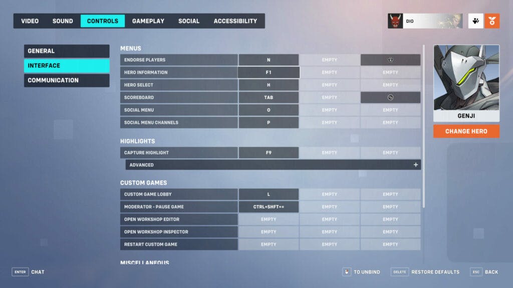 How to change your Overwatch 2 character settings (Image via Blizzard Entertainment)
