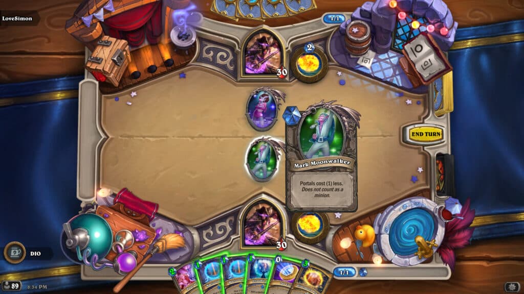 Hearthstone Party Portals Tavern Brawl screenshot (Image via Blizzard Entertainment)