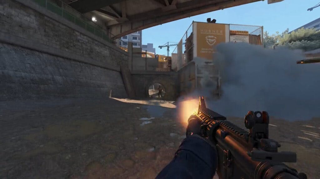 A grenade pushes smoke away and creates new ways to break through and spot enemies. (Image via Valve)