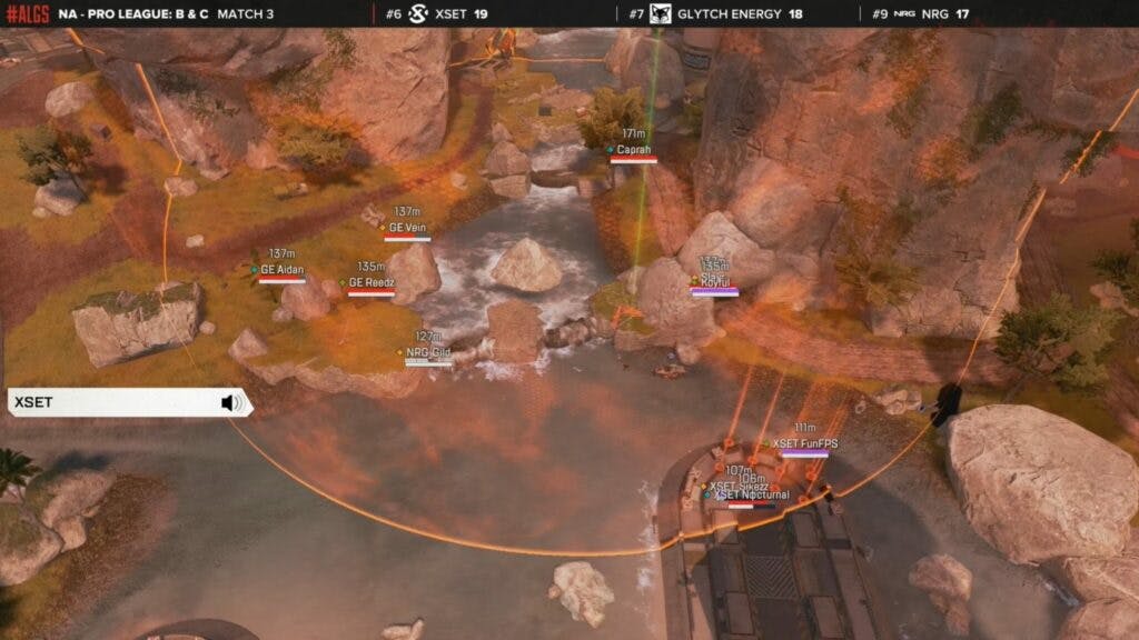 Glytch Energy found a fantastic position in game three (Screenshot: PlayApex)
