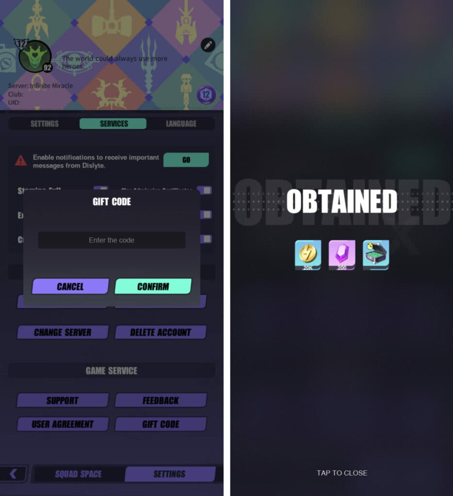 Redeeming April 2023 Dislyte codes (Image via Lilith Games)