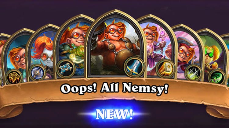 Hearthstone's April Fools' Day patch notes feature Nemsy everywhere and more (Image via Blizzard Entertainment)