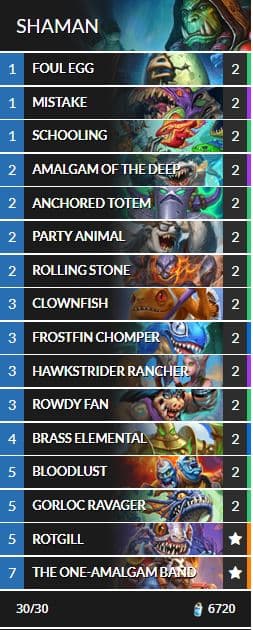 Menagerie Aggro Shaman (Deck via Vicious Syndicate)