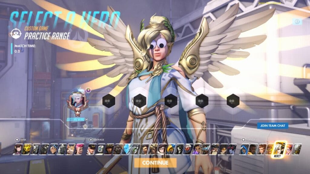 A completely normal-looking Mercy skin (Image via Blizzard Entertainment)
