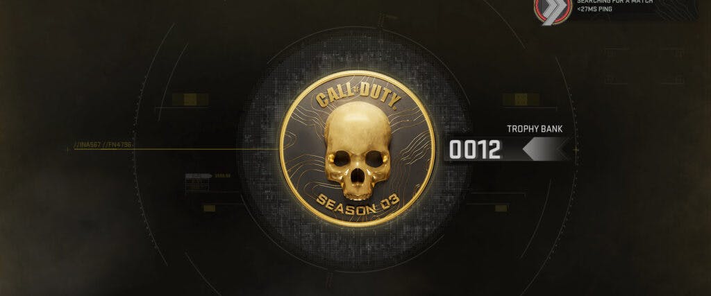 After each game, MW2 will show you an updated Trophy Bank counter.