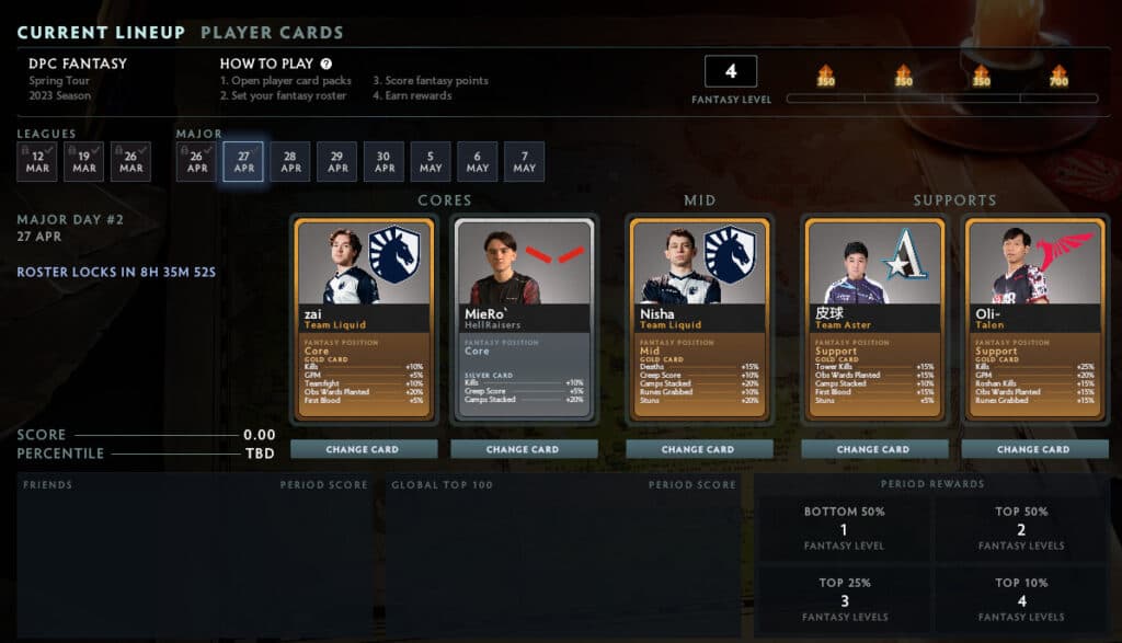 Berlin Major Fantasy picks for April 27 (Screenshot by esports.gg)
