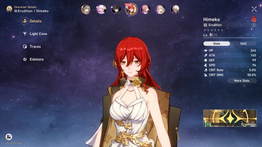 Himeko screenshot (Image via HoYoVerse)