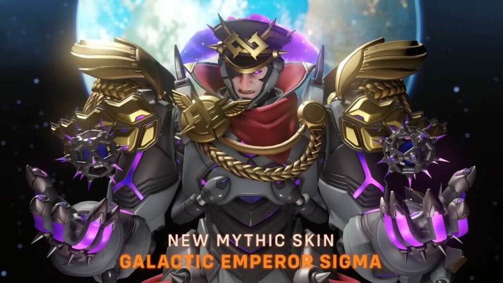 Mythic Galactic Emperor Sigma skin in Overwatch 2 Season 4 (Image via Blizzard Entertainment)