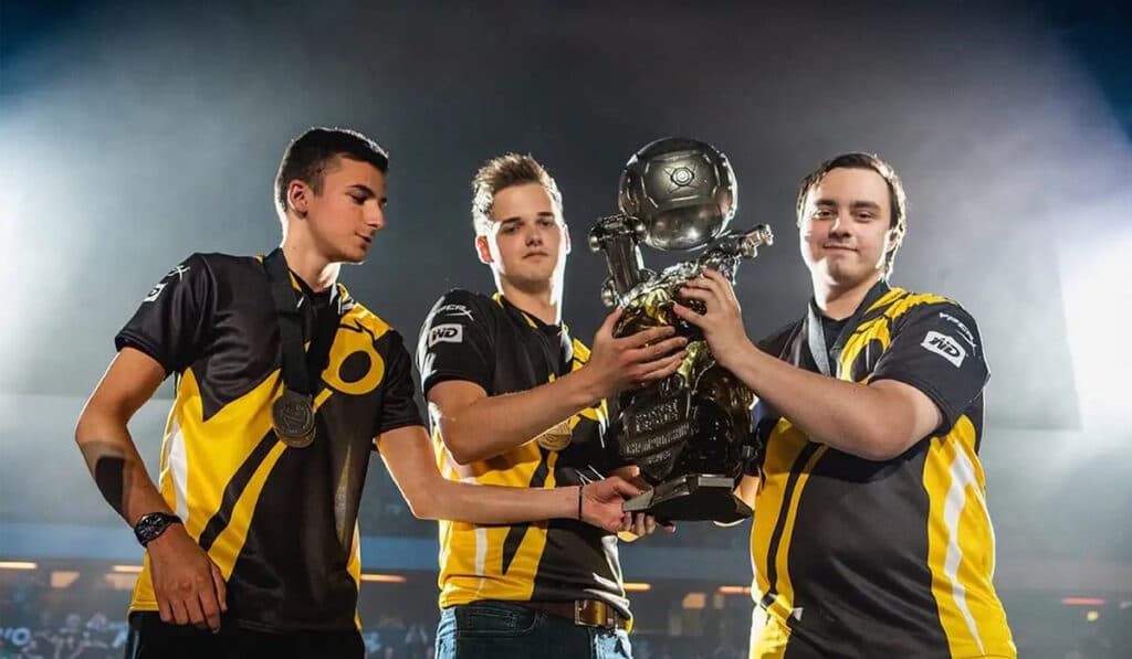 Dignitas's victory at RLCS Season 5 World Championship (Image from Liquipedia RL)