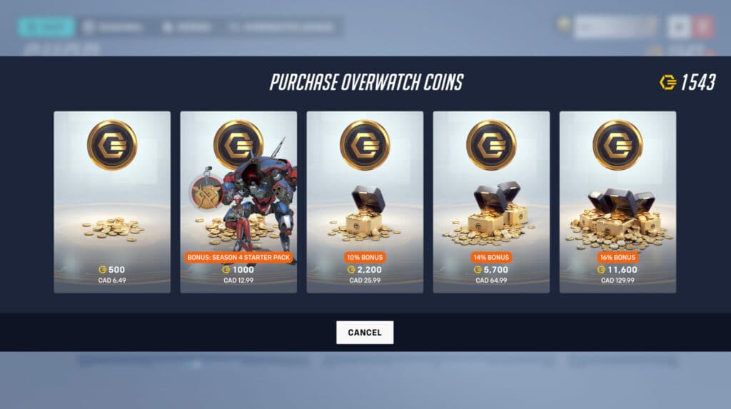 Overwatch Coins (Image via Blizzard Entertainment)
