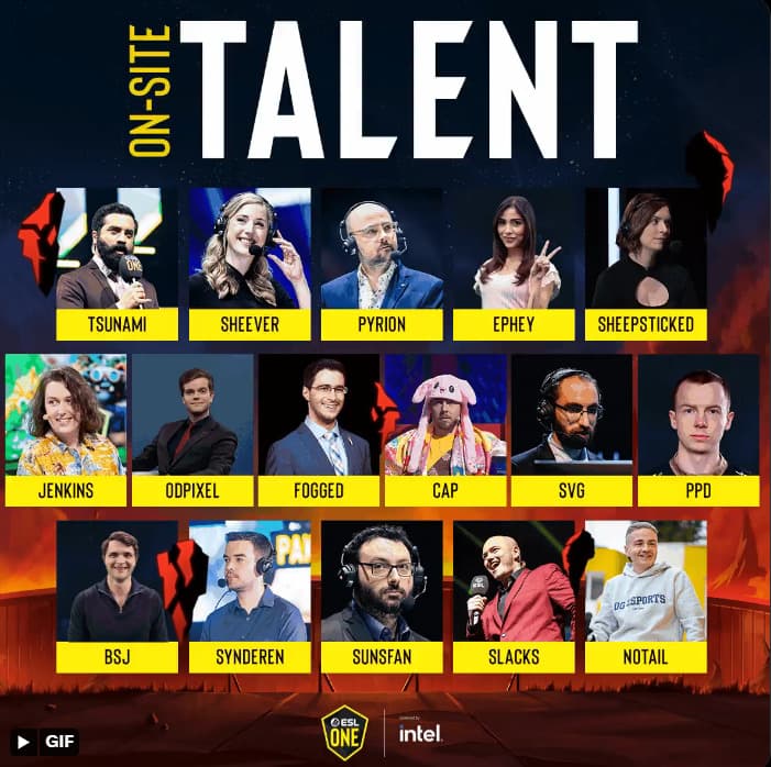 On-site talent for Berlin Major 2023.