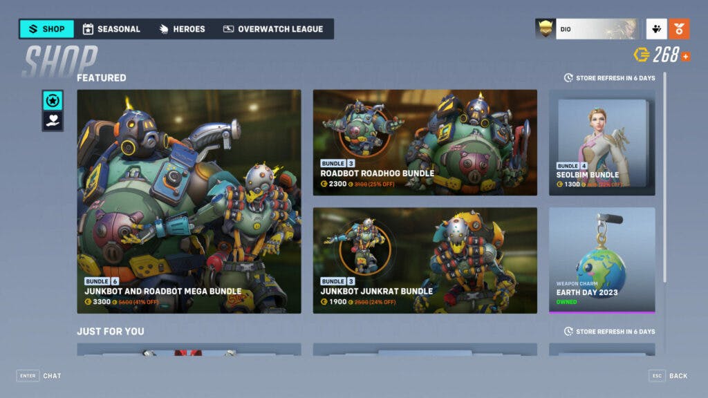 Junkbot and Roadbot skins in Overwatch 2 (Image via Blizzard Entertainment)