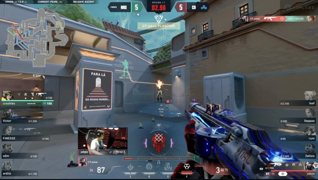 C9 tried to keep it even as NRG pushed on - image via VCT Americas