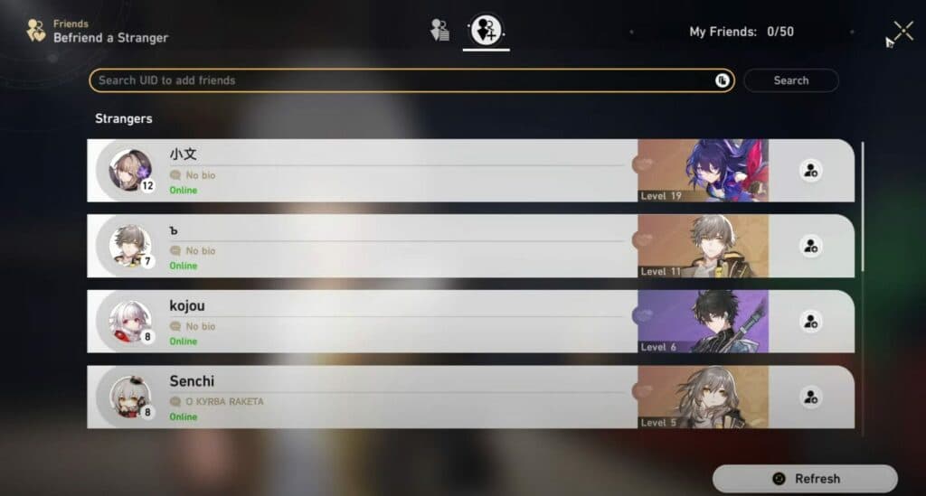 How to add friends in the game (Screenshot via <a href="https://www.youtube.com/watch?v=DqJwQ7sLF7U" target="_blank" rel="noreferrer noopener nofollow">MonkeyKingHero YouTube</a>)