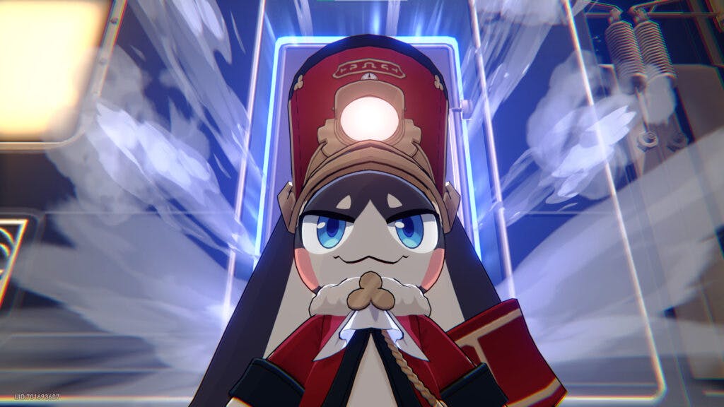 Pom Pom is the director fo the Astral Express and is also the character that players interact with to use the Warp mechanic.