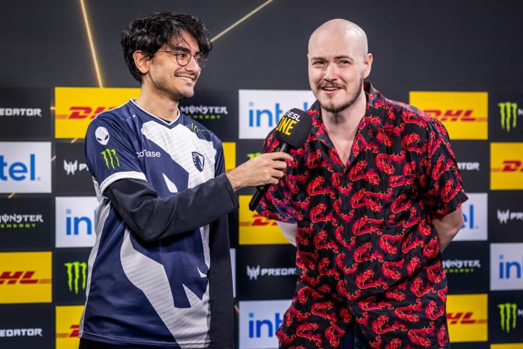 INSaNiA interviews Slacks at the Berlin Major (Image via Stephanie Lindgren/ESL)