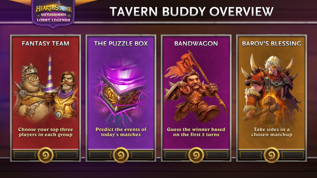 Battlegrounds Tavern Buddy mini-games - Image via Blizzard.
