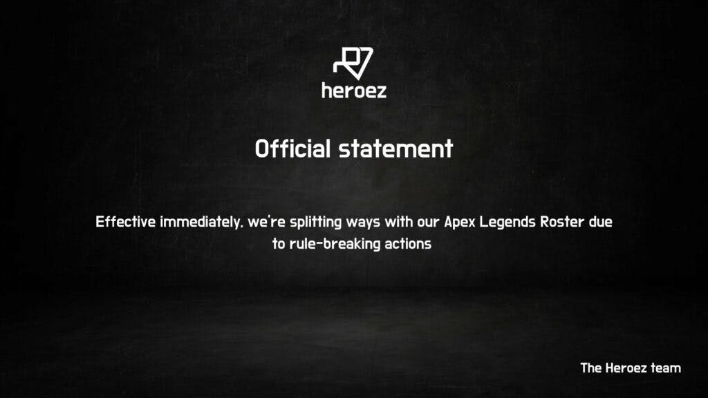 Heroez official statement