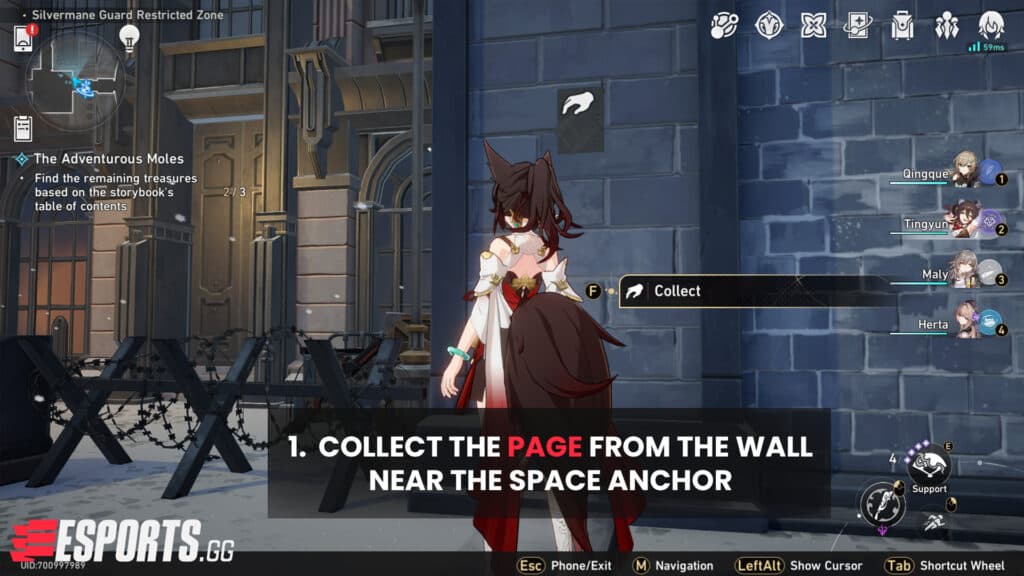 Adventurous Moles - Collect the final page from the wall near the Space Anchor