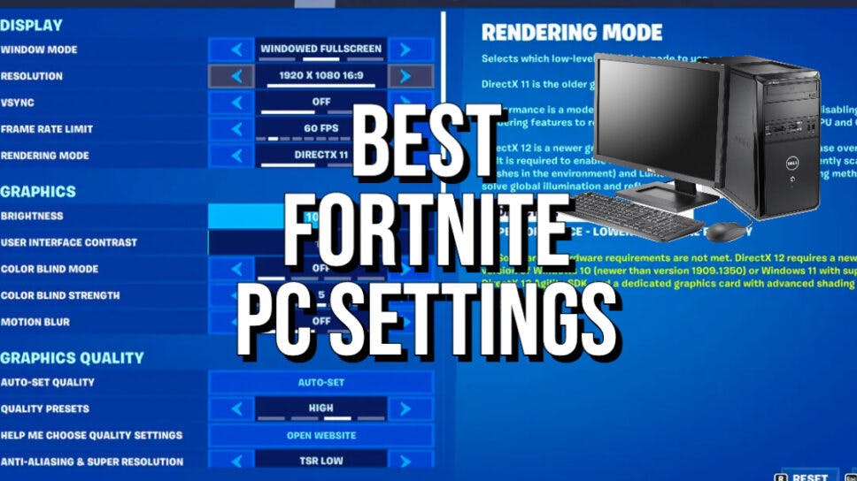 Best Fortnite PC Settings to level up your game cover image