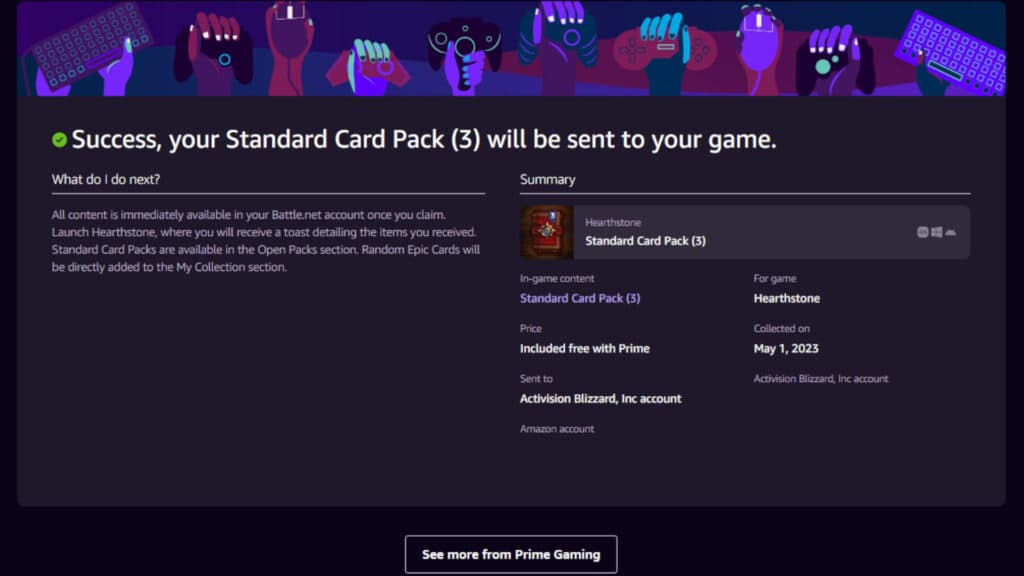 Prime Gaming loot (Image via Prime Gaming)