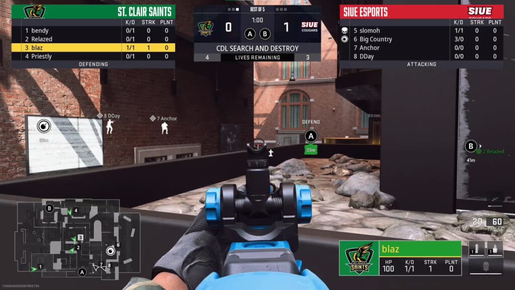 St Clair beat SIUE 3-0 in the final series of the day, securing qualification to the College CoD LAN Championship.