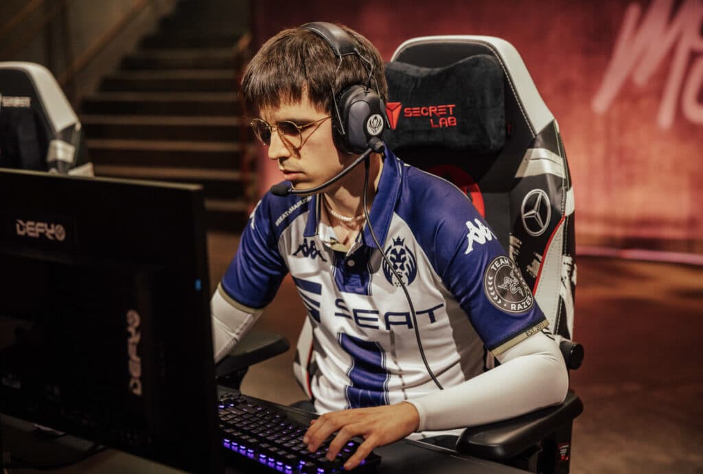 Elyoya on home soil at MSI 2023 in Europe (Image via Colin Young-Wolff and Riot Games)