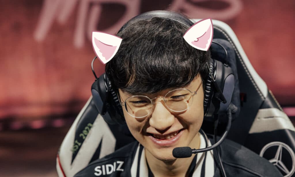 Peanut as a cat - Original image via Colin Young-Wolff/Riot Games.