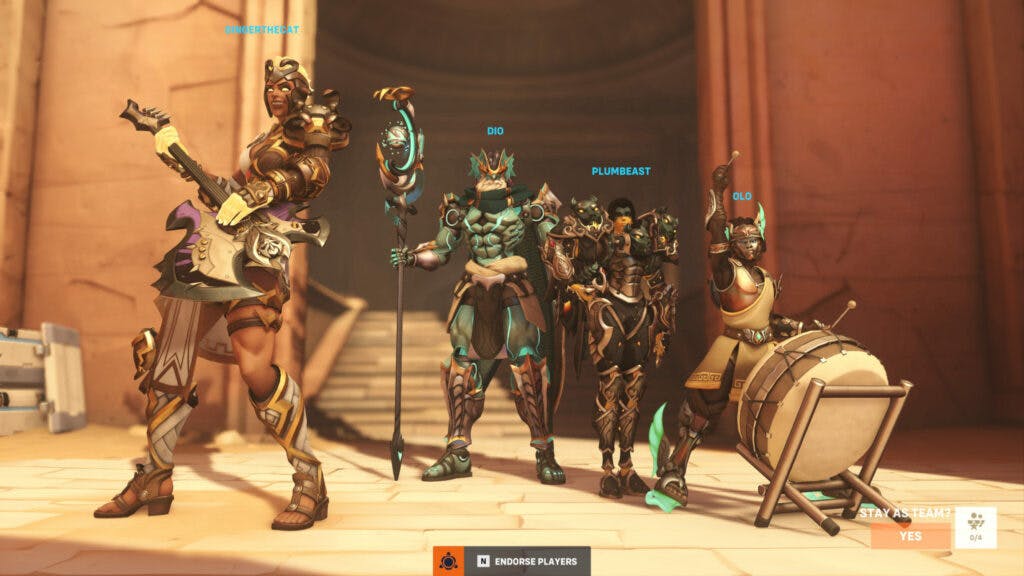 Overwatch 2 Battle for Olympus skins (Image via Blizzard Entertainment)