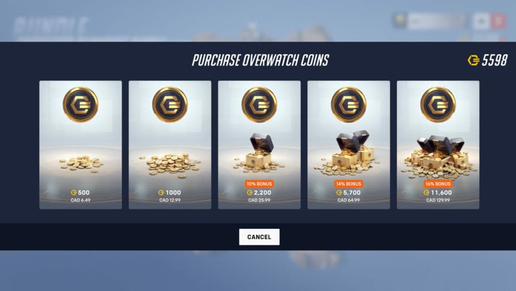 How to purchase in-game currency (Image via Blizzard Entertainment)