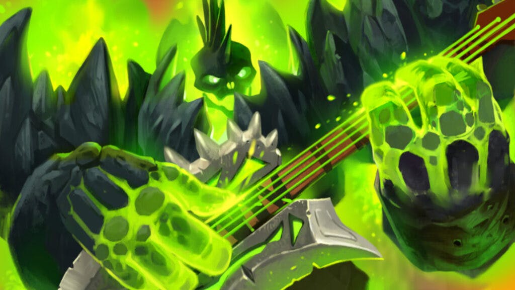 Abyssal Bassist from the Hearthstone Audiopocalypse Mini-Set (Image via Blizzard Entertainment)